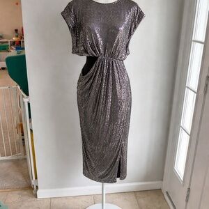 Elegant Sequin Midi Dress
